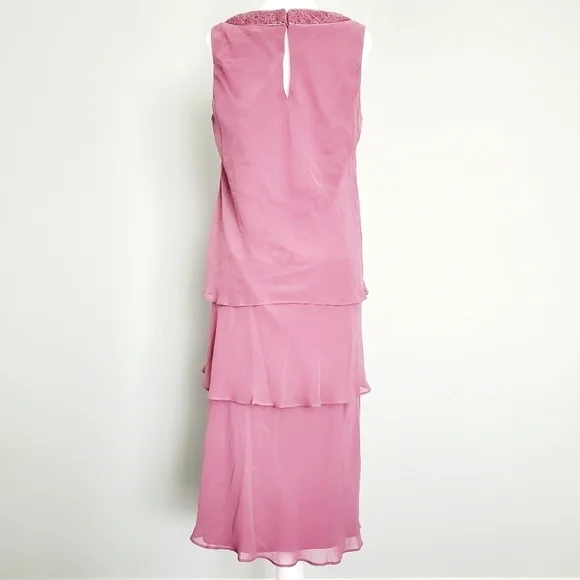 Slny Purple Ruffle Sequin Dress - Picture 2 of 7